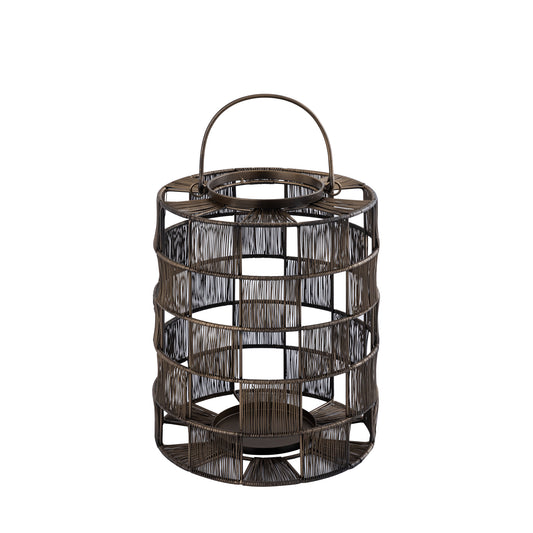 Stenn Brass Iron Round Wired Lantern Squares S