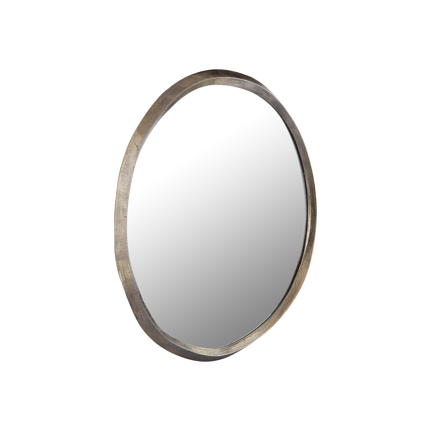 Limera Brass Alu Round Mirror Irregular Border S