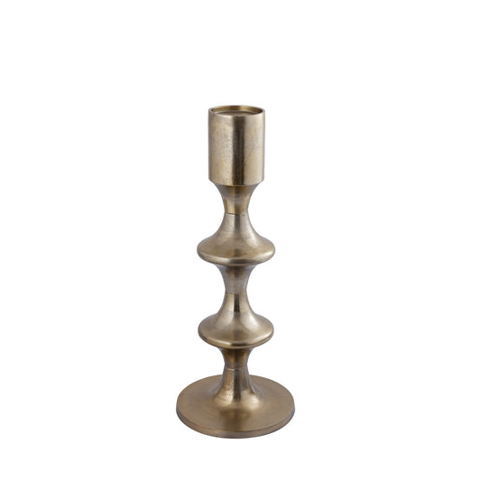 Taika Gold Alu Round Candle Holder Tabs Low