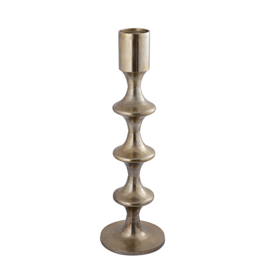Taika Gouden Aluminium Kandelaar Rond Tabs Hoog 92x31x31 cm