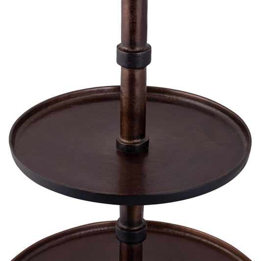 Glinda Koper Aluminium Etagère Rond S 103x49x49 cm