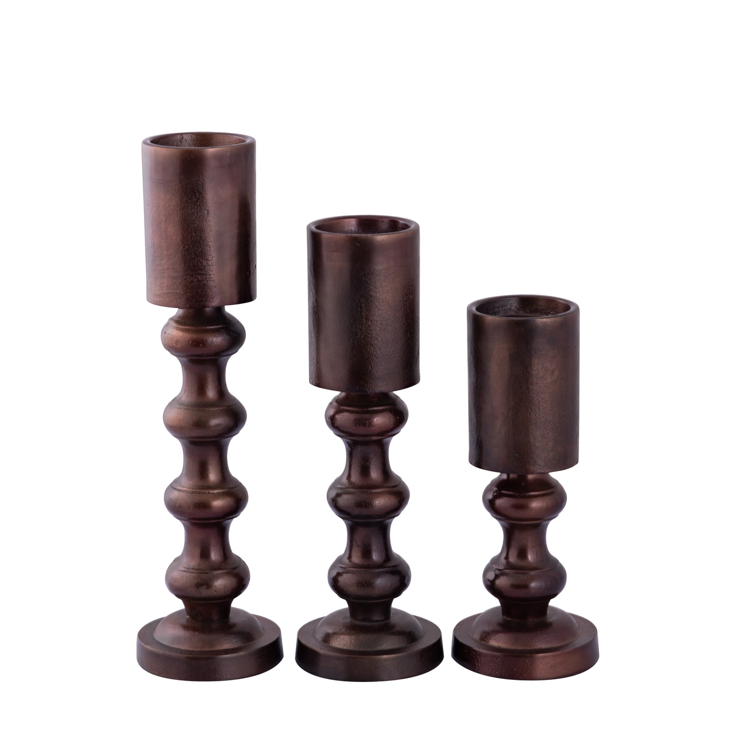Nessa Copper Alu Candle Holder With Bulbs M