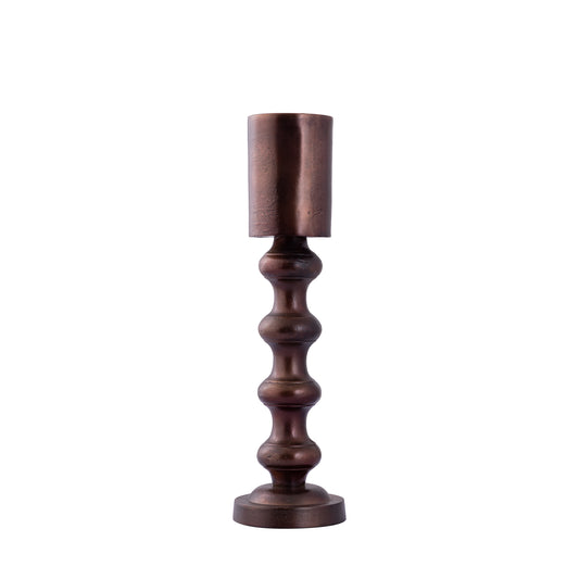 Nessa Copper Alu Candle Holder With Bulbs L
