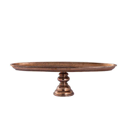 Norbert Copper Alu Oval Bowl On Base