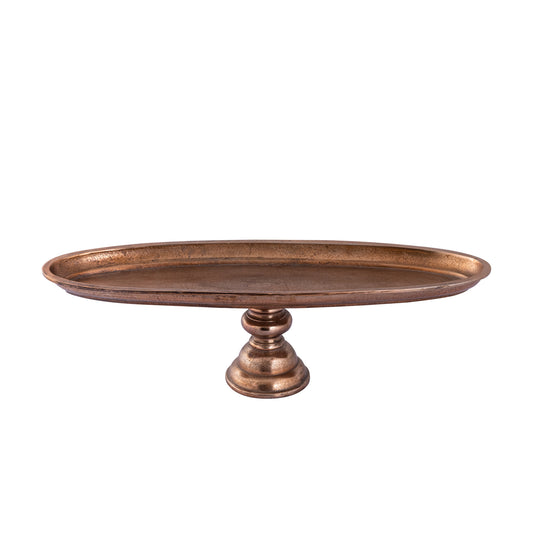 Norbert Copper Alu Oval Bowl On Base