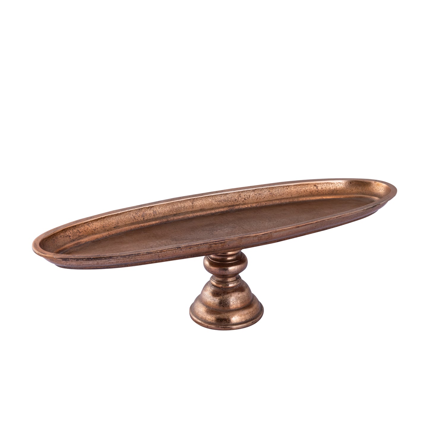 Norbert Copper Alu Oval Bowl On Base