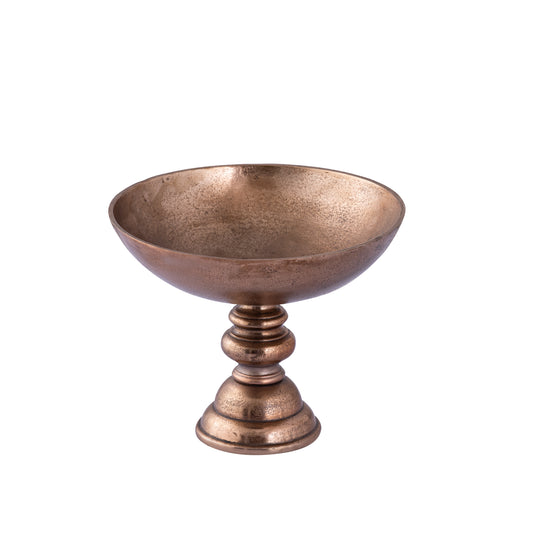 Norbert Copper Alu Round Bowl On Base S