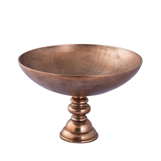 Norbert Copper Alu Round Bowl On Base L