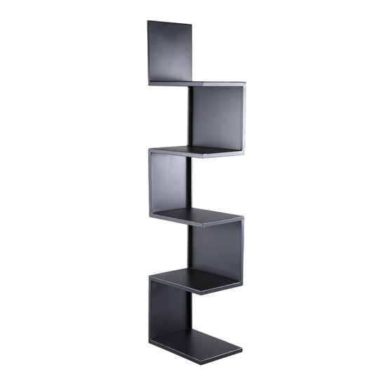 Duane Black Steel Wall Rack Squared Corners