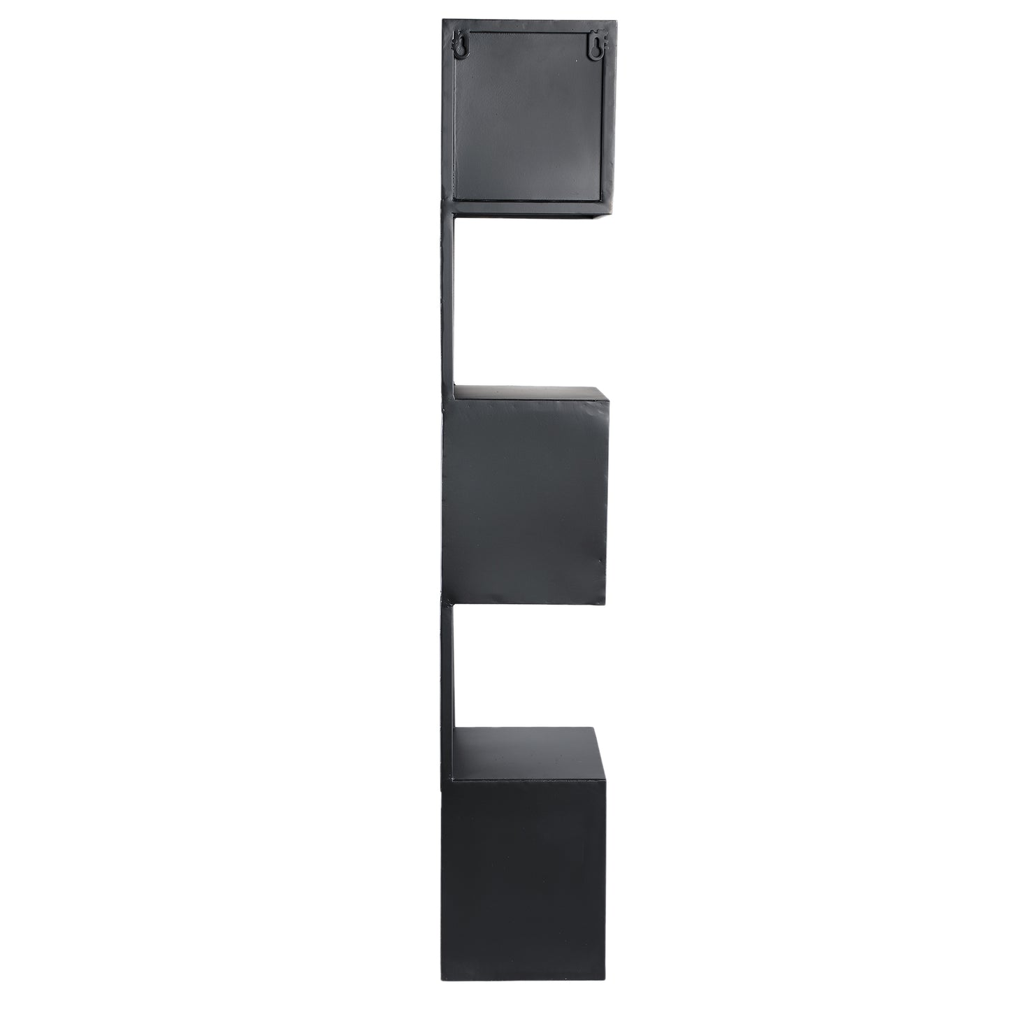 Duane Black Steel Wall Rack Squared Corners