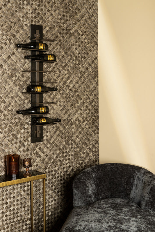 Brendan Brown Steel Wall Wine Rack Layers S