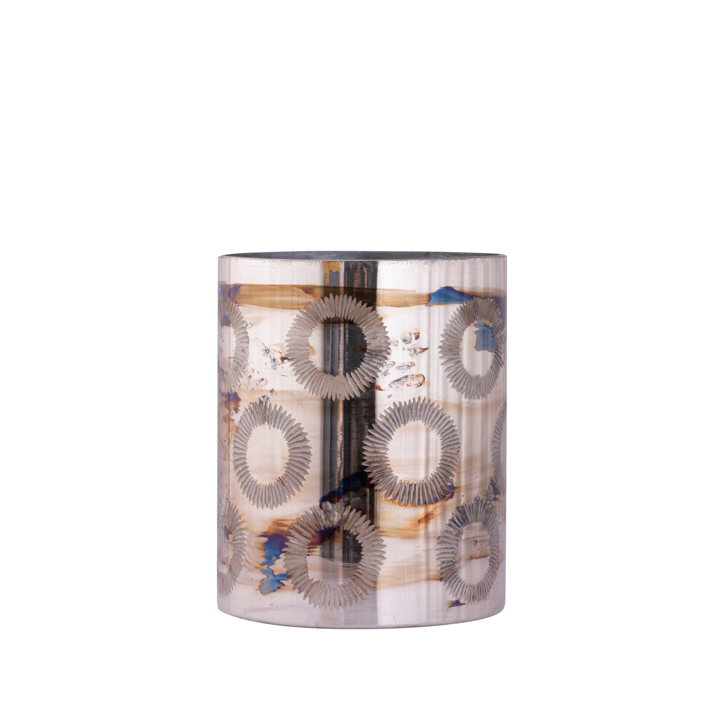 Karga Brass Glass Stormlight Flower Etching  M