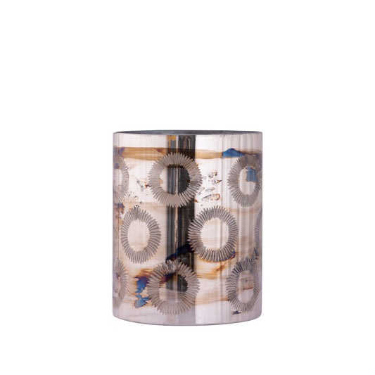 Karga Brass Glass Stormlight Flower Etching M