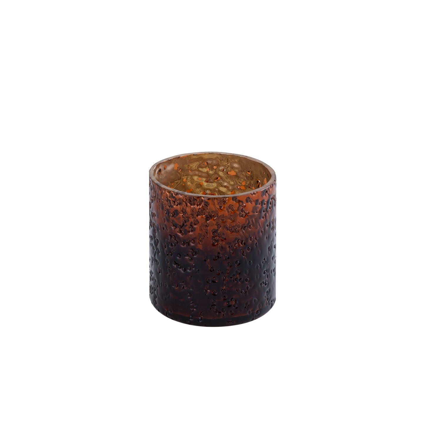 Saida Brown Glass Tealight Beaded Dark Bottom