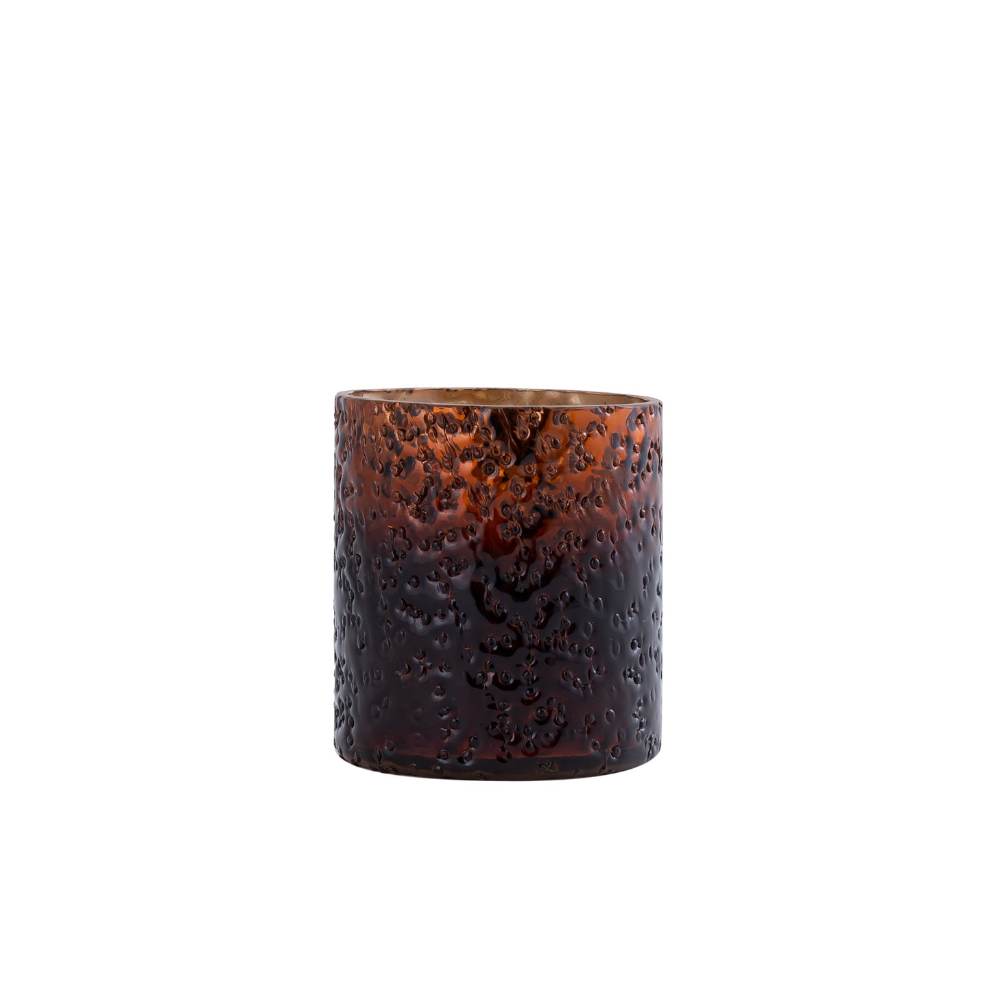 Saida Brown Glass Tealight Beaded Dark Bottom