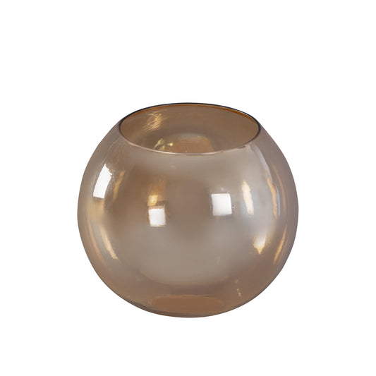 Lenore Gold Luster Glass Round Stormlight Shiny S