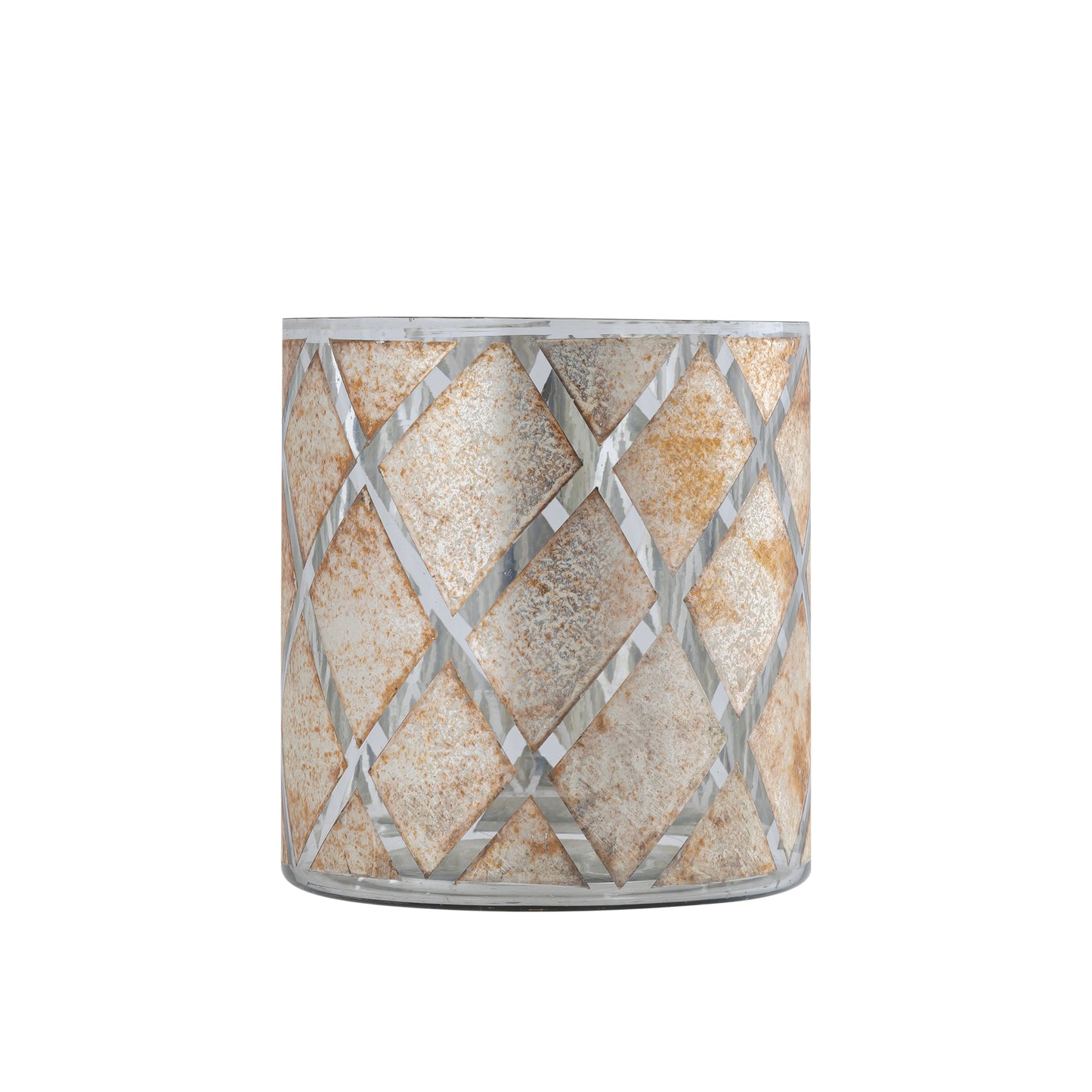 Farisa Silver Glass Round Stormlight Rhombic S