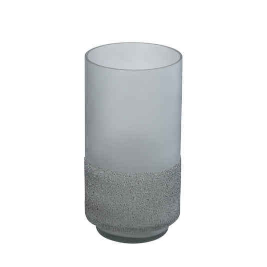 Miral Grey Glass Round Stormlight Frosted BottomS