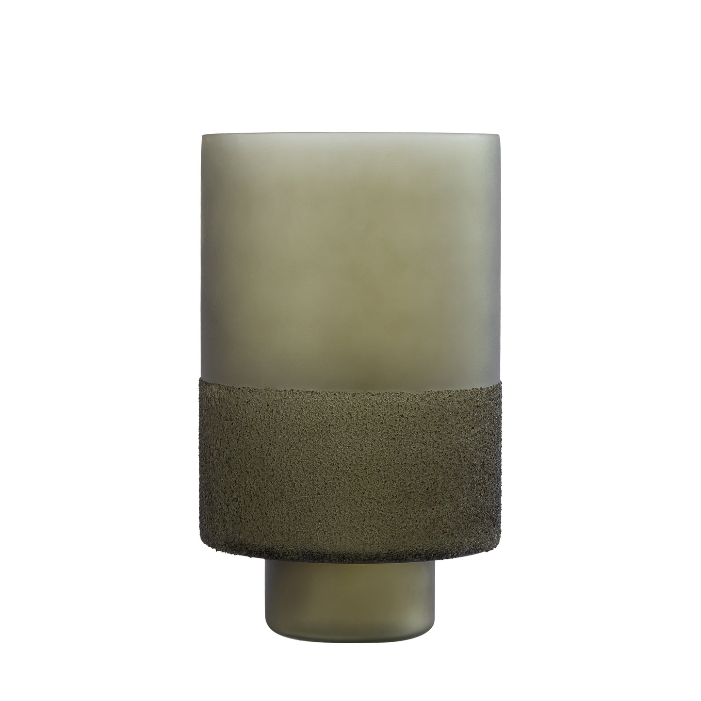 Miral Green Glass Round Stormlight Frosted BottomL