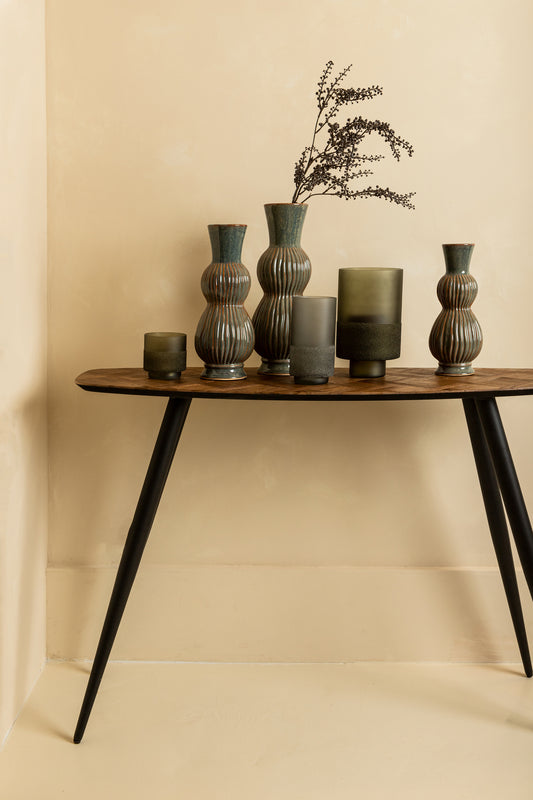 Oswald Blue Ceramic Pot High With Bulbs L