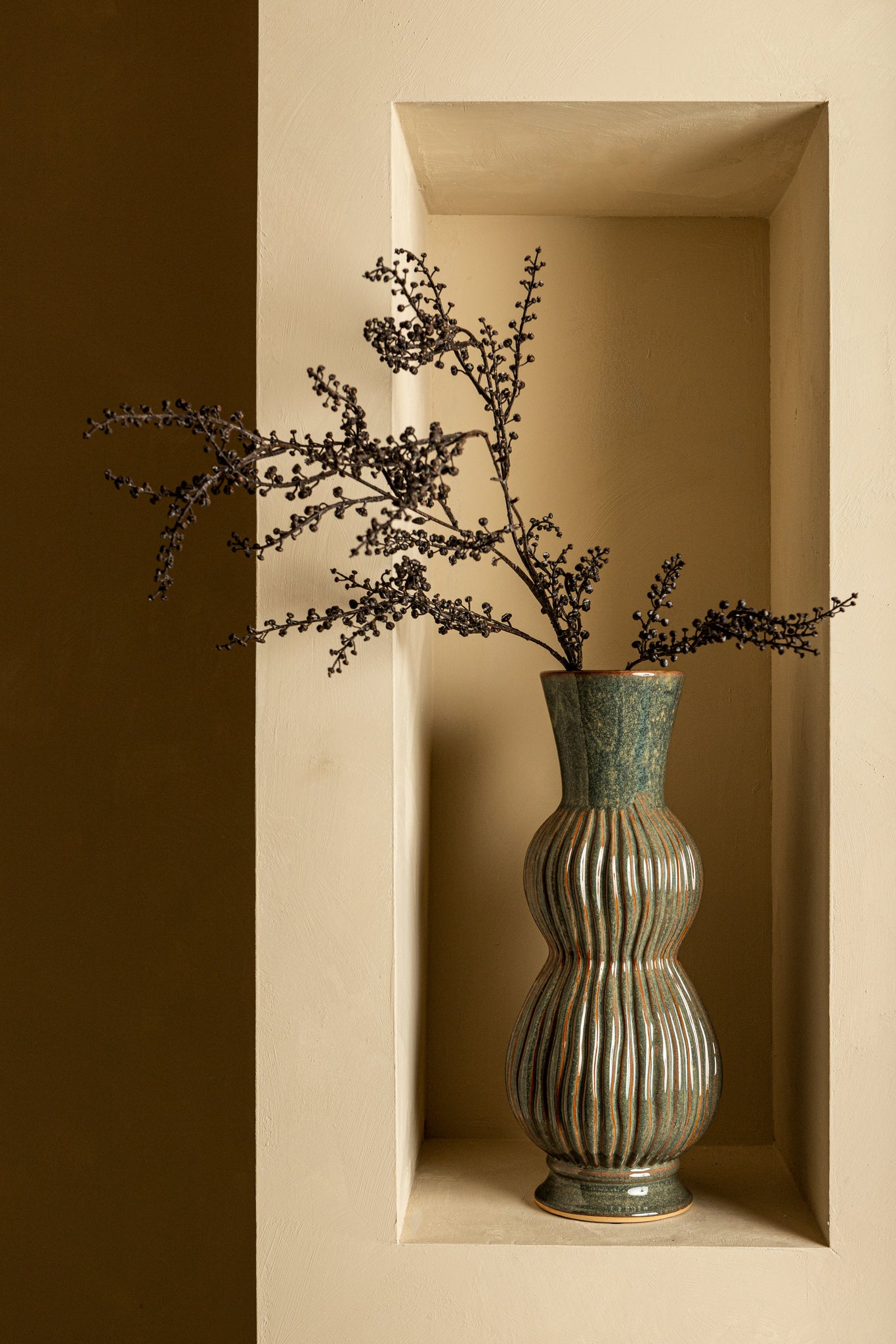 Oswald Blue Ceramic Pot High With Bulbs L