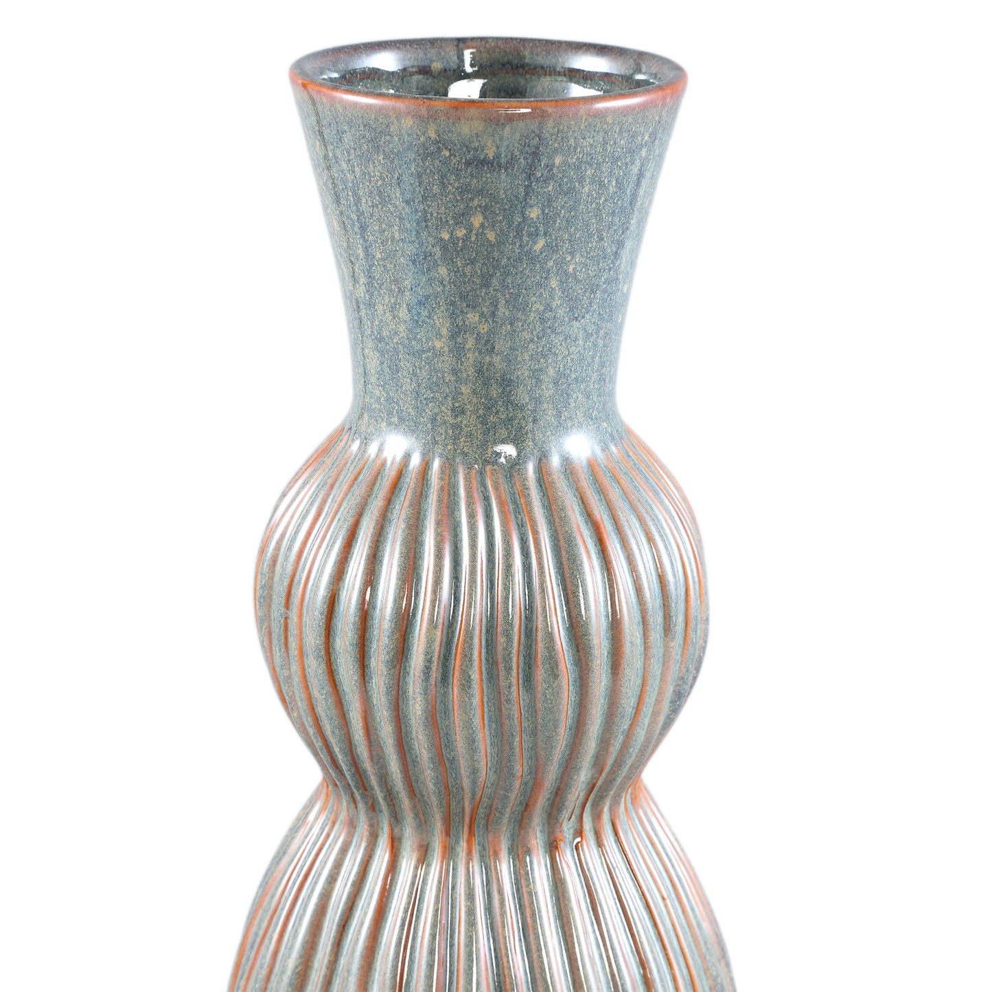 Oswald Blue Ceramic Pot High With Bulbs L