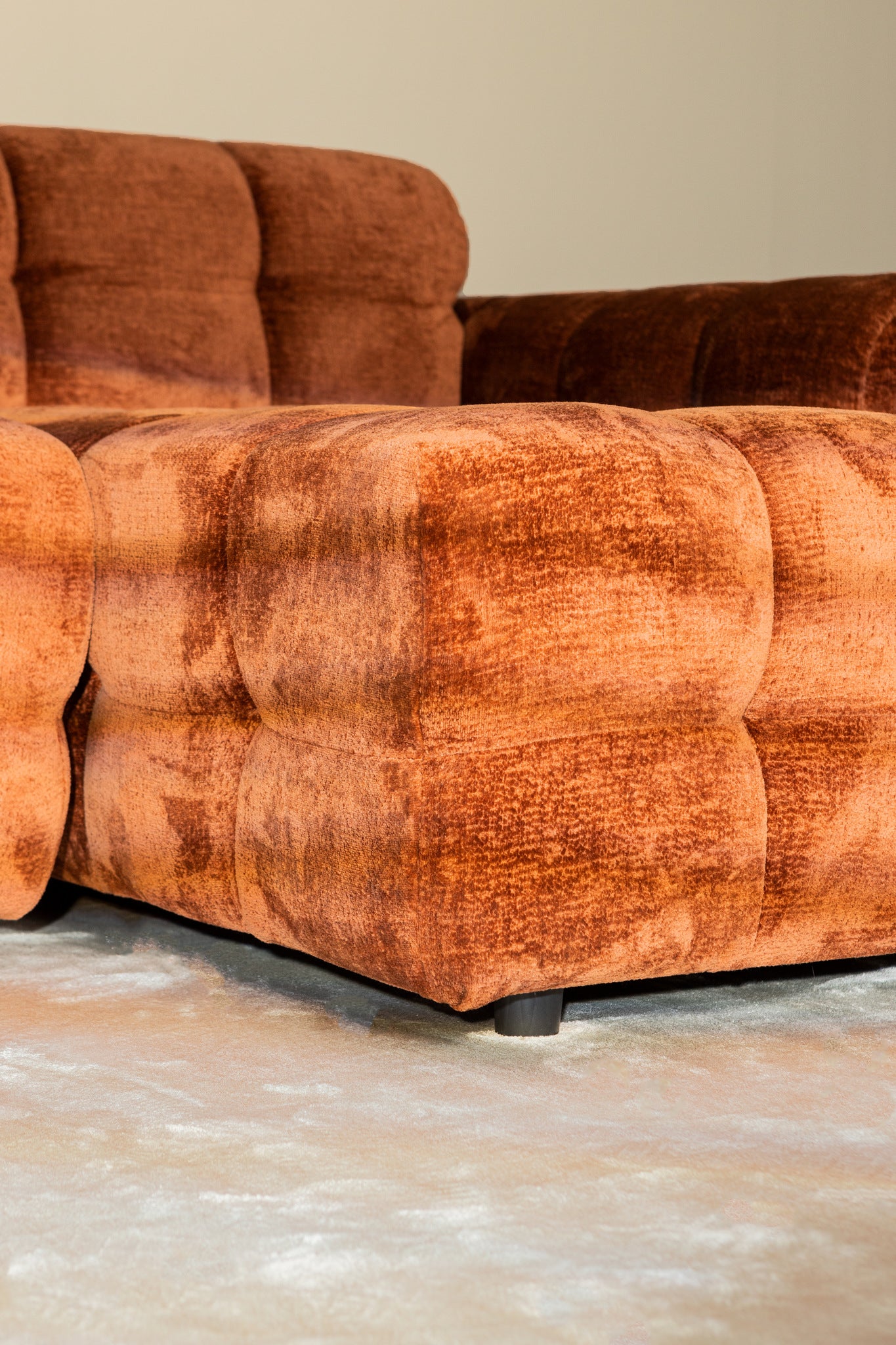 Jidde Sofa Berge 3032 Rust Fabric Chaise Longue R