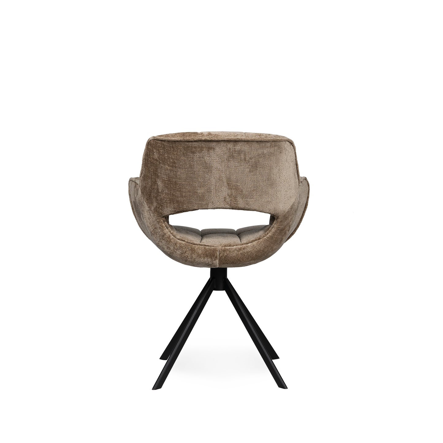 Link Dining Chair Beige Fabric With Metal Legs