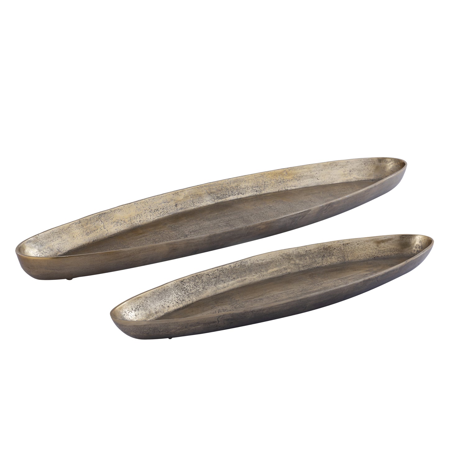 Yaren Gold Alu Oval Bowl With Border Large