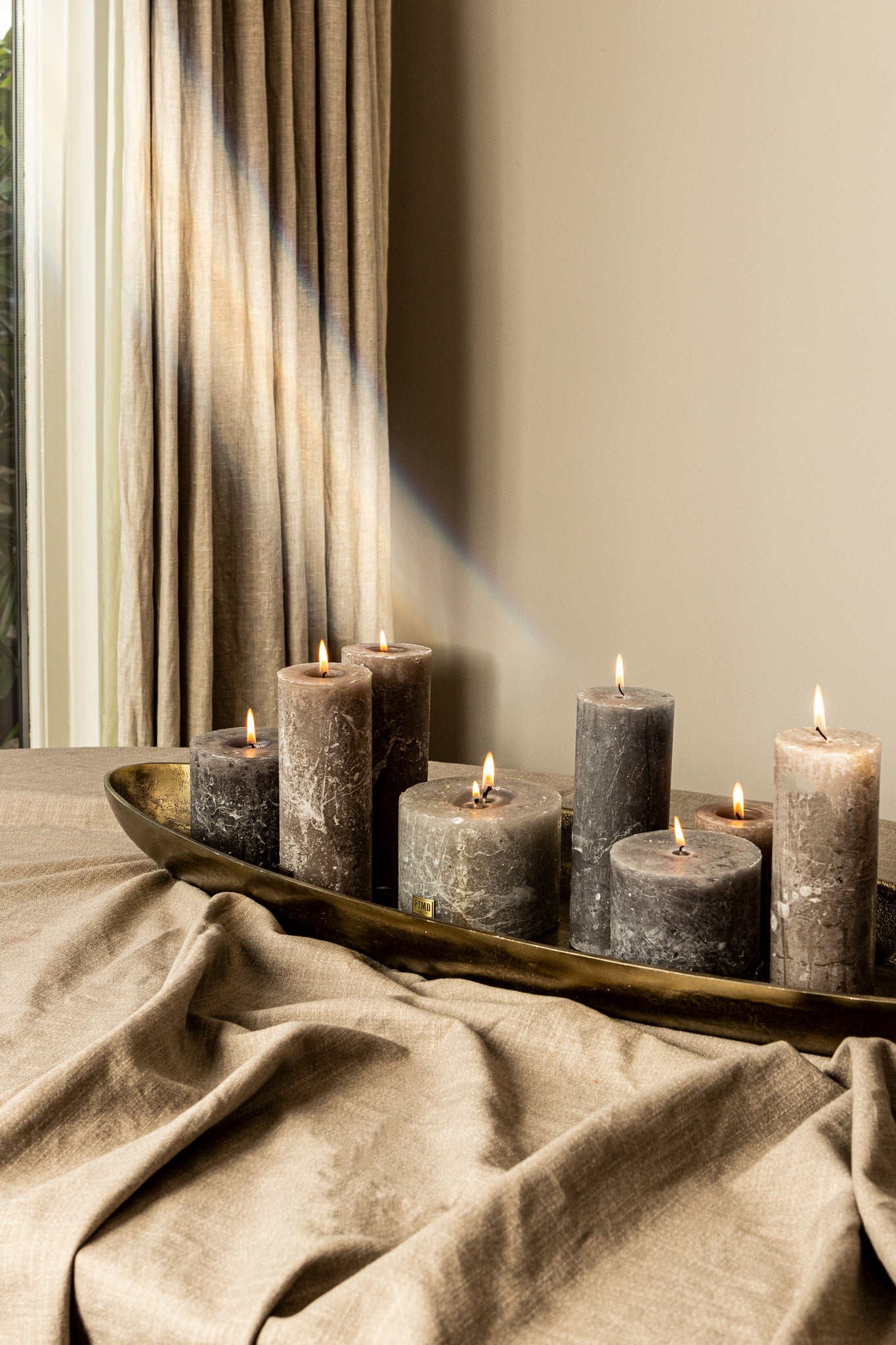 Yaren Gold Alu Oval Bowl With Border Large