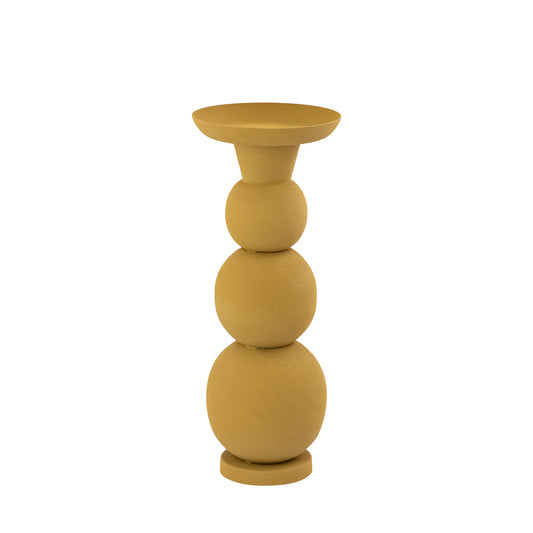 Shannan Gele Ronde Ijzeren Kandelaar Met Lampen M 45x18x18 cm