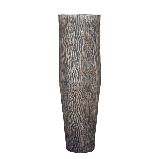 Deandra Silver Alu Sheet Pot Wavy Patt Rnd SV3