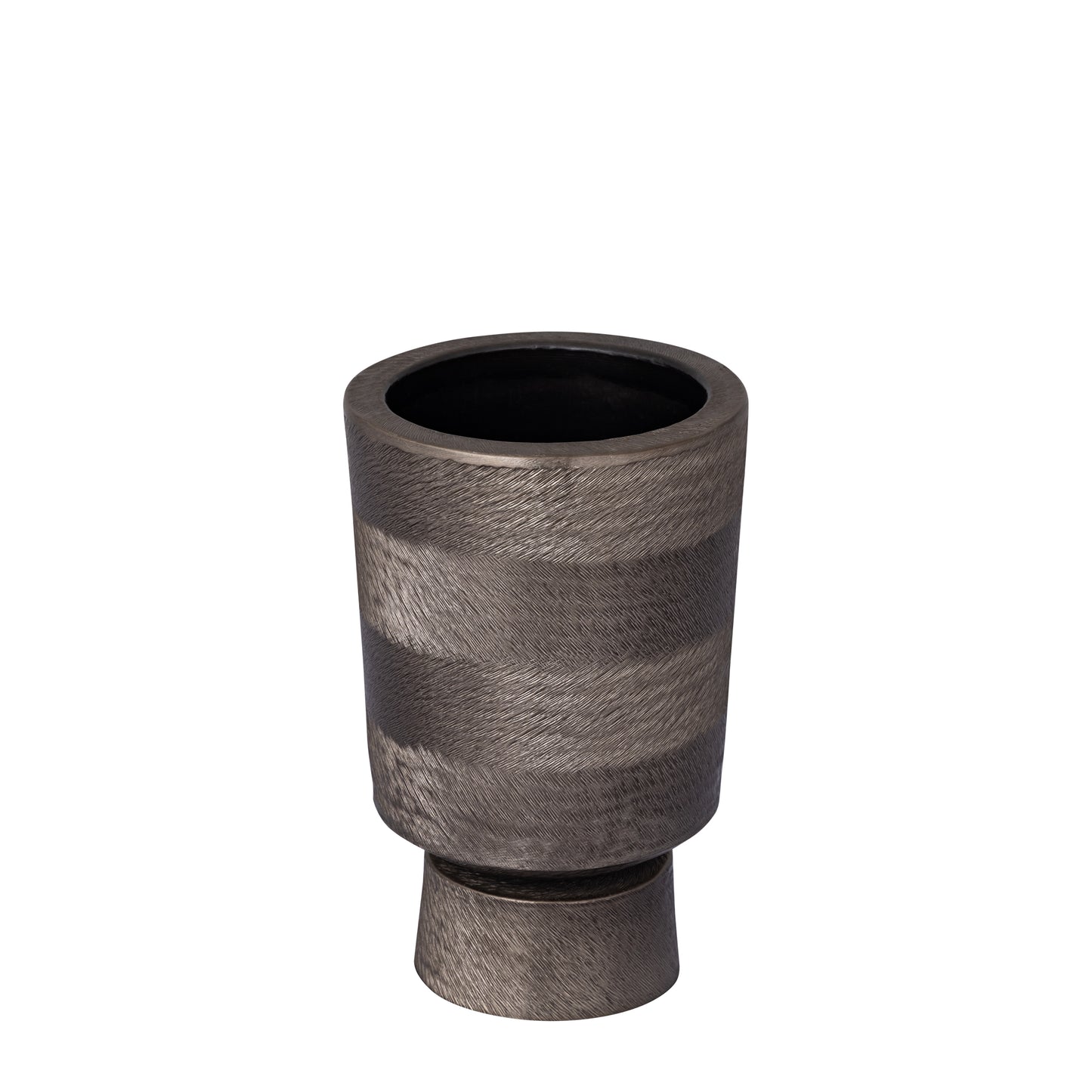 Erga Black Alu Sheet Zigzag Pot Round S