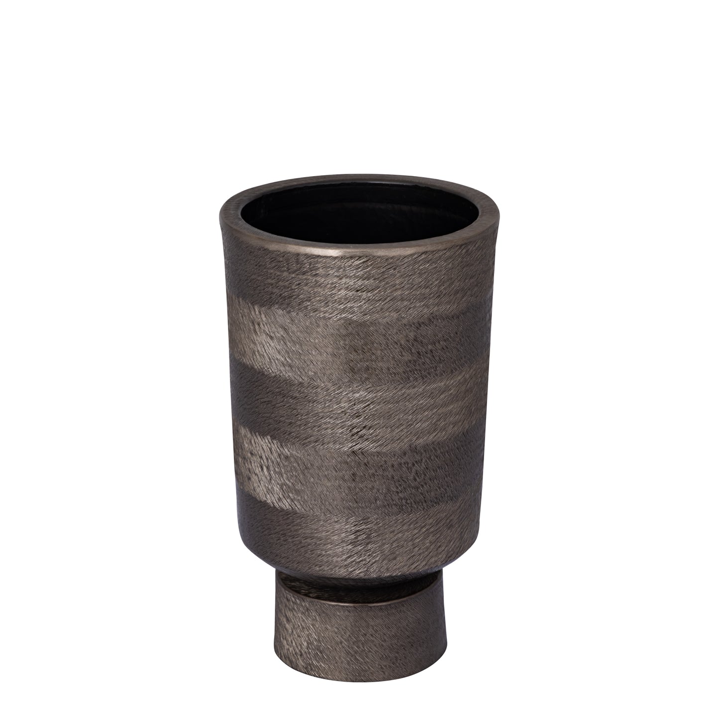 Erga Black Alu Sheet Zigzag Pot Round M