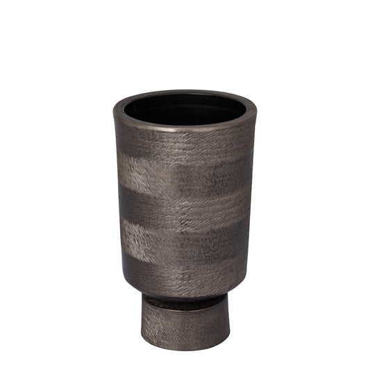 Erga Black Alu Sheet Zigzag Pot Round M