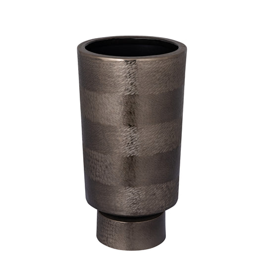 Erga Black Alu Sheet Zigzag Pot Round L