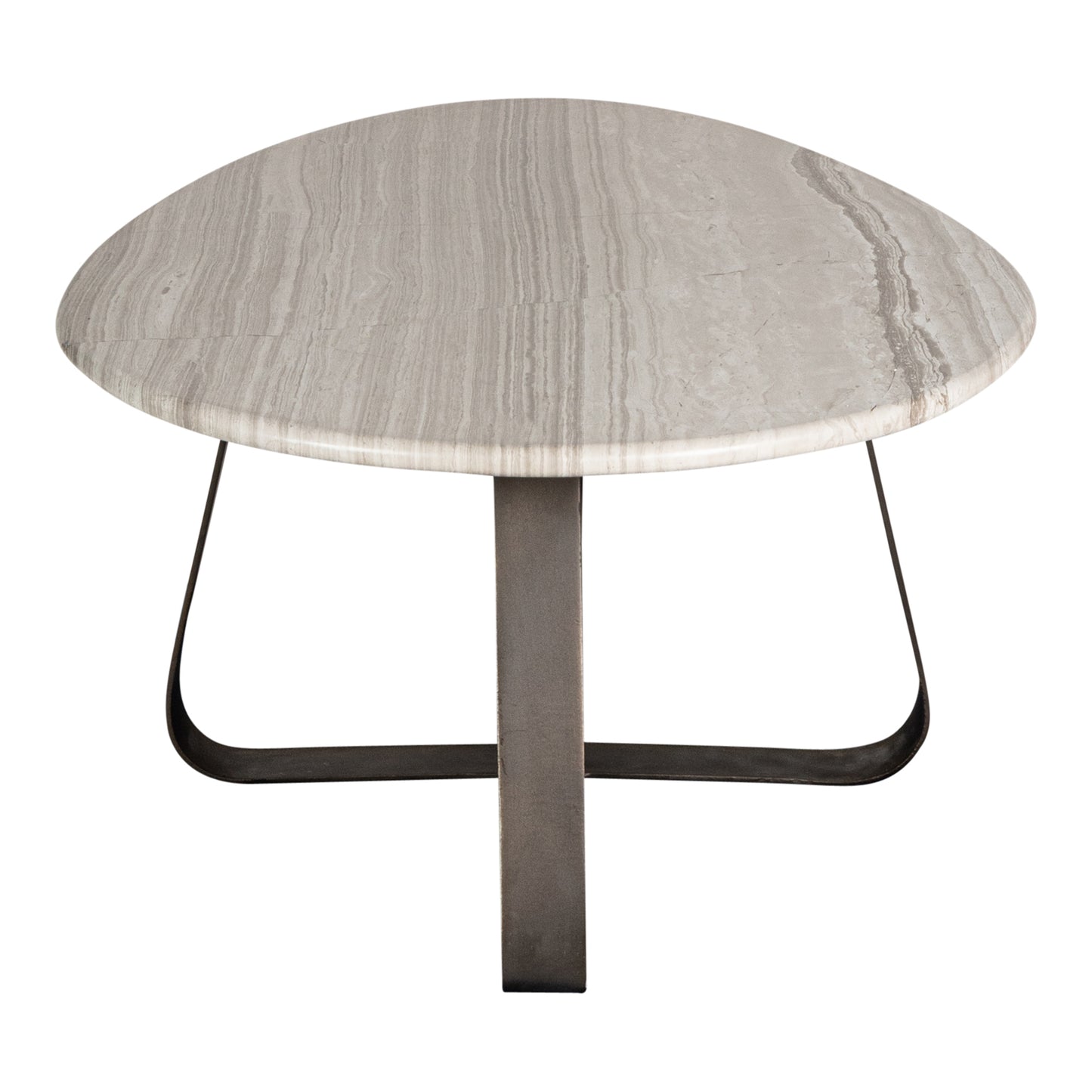 Muka Coffeetable Low Dark Grey Base White Marble