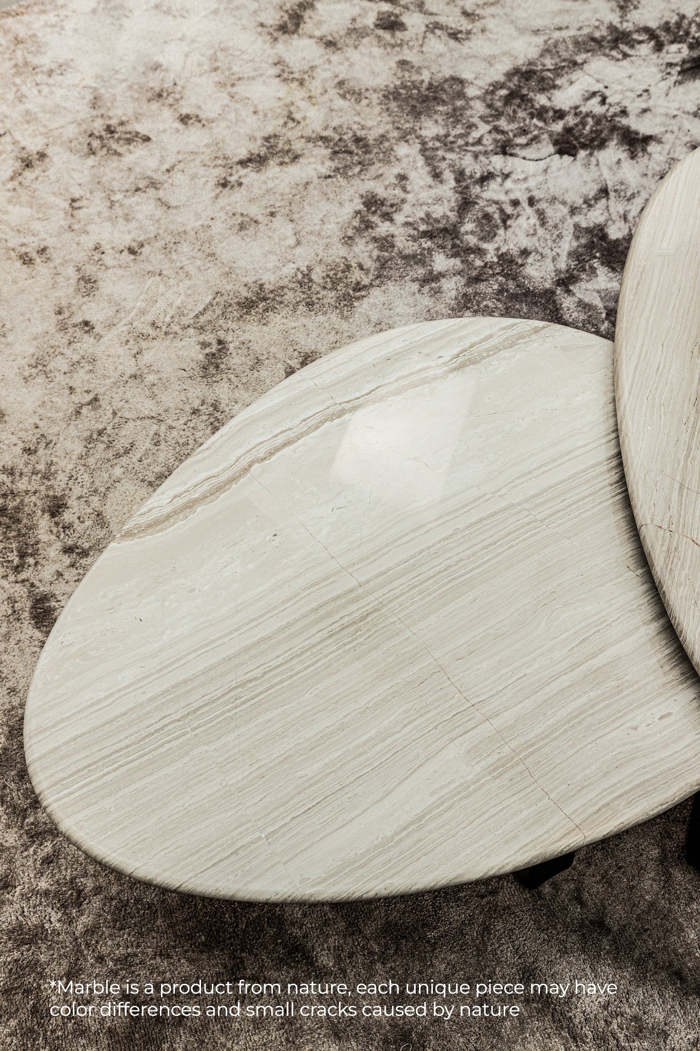 Muka Coffeetable High Dark Grey Base White Marble