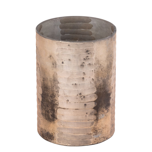 Somer Pink Glass Stormlight Round With Etching L