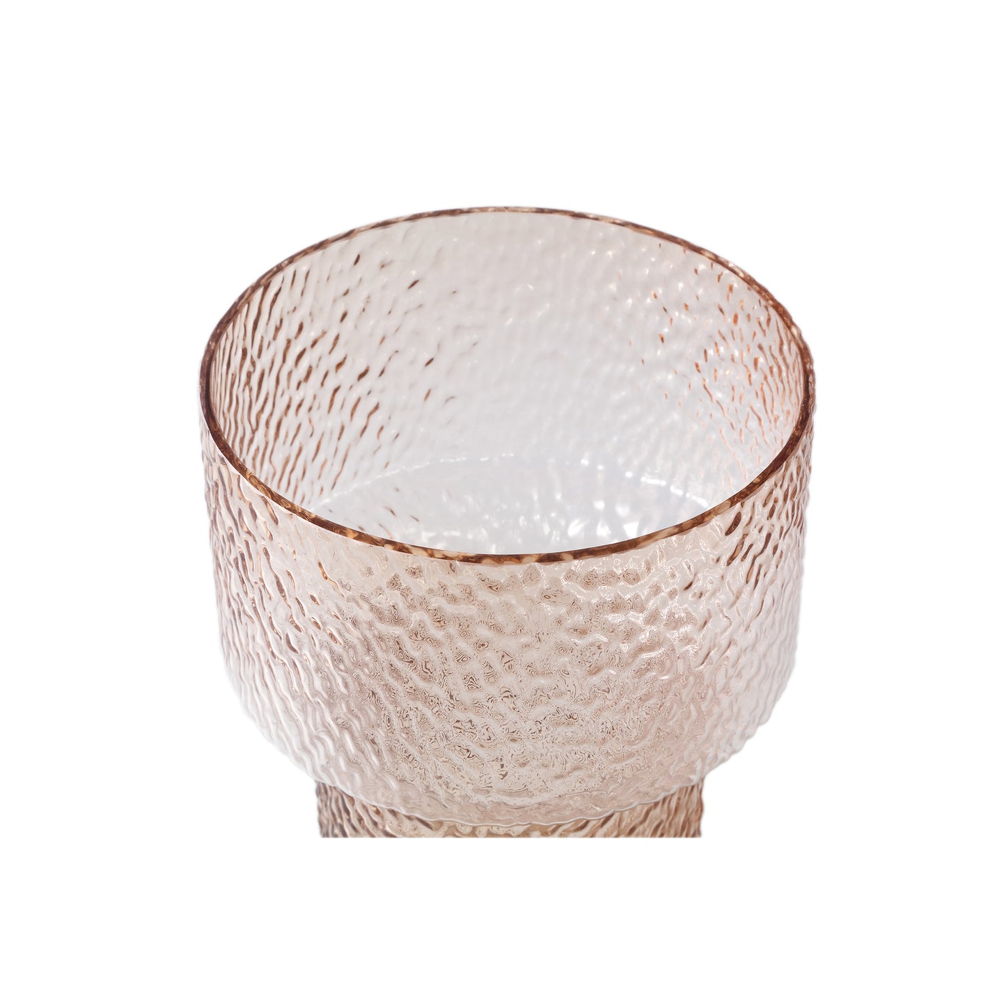 Blane Brown Dotted Glass Vase Round Wide Border L