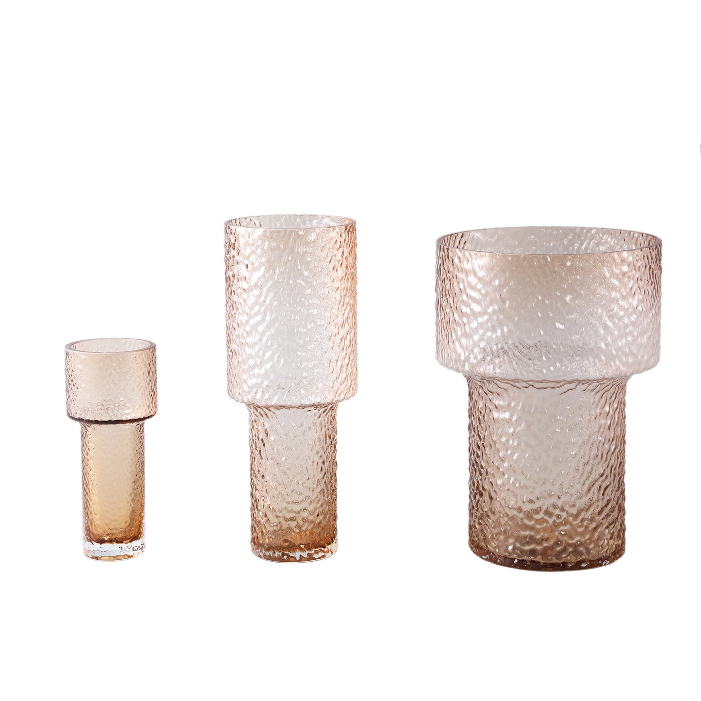 Blane Brown Dotted Glass Vase Round Wide Border L