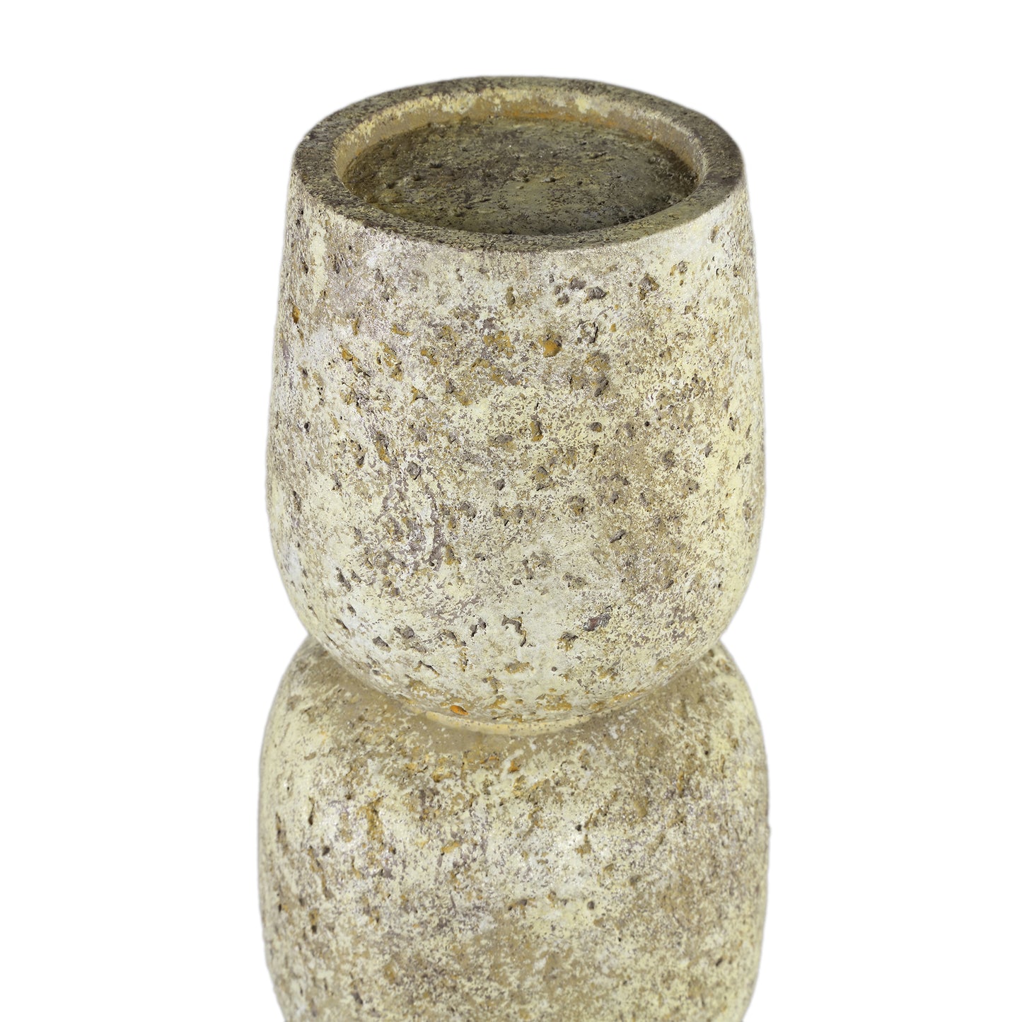 Terrina Cream Cement Bulbs Shaped Candle Holder L