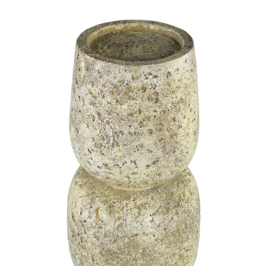 Terrina Cream Cement Bulbs Shaped Candle Holder L