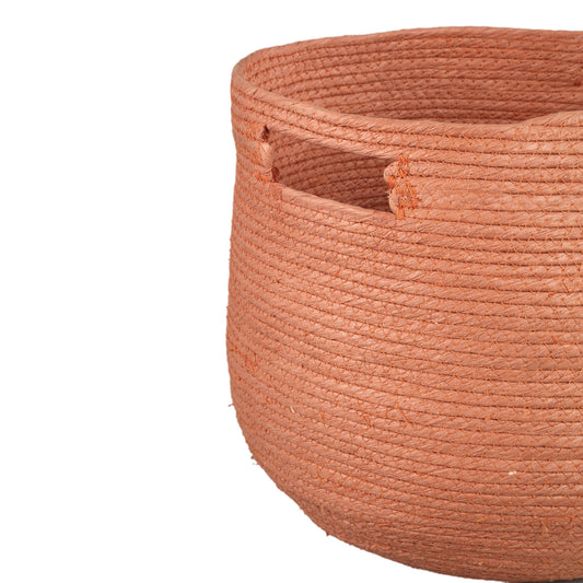 Mellaine Orange Paper Rope Round Basket Handle SV3