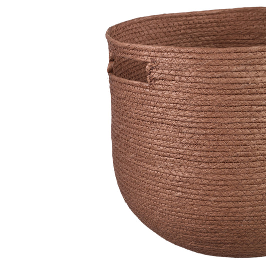 Mellaine Brown Paper Rope Round Basket Handle SV3