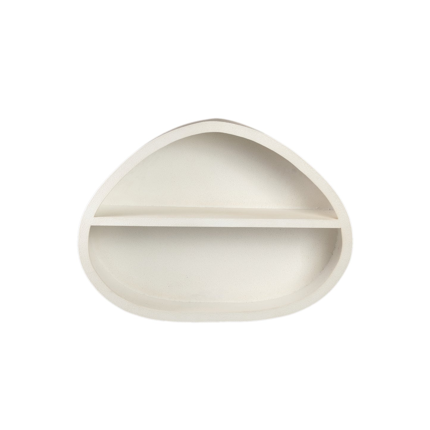 Emmelie White MDF Rough Oval Wall Rack Low