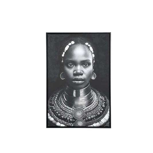 Romaan Black Polyester Painting Rectangle FaceS