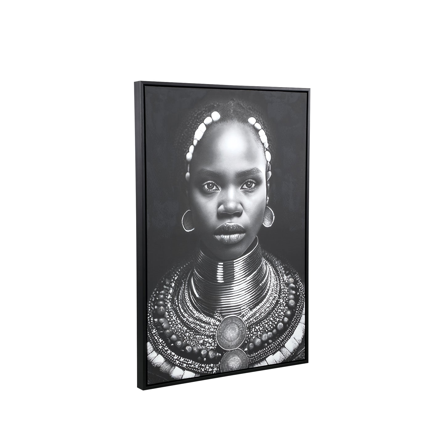 Romaan Black Polyester Painting Rectangle FaceS