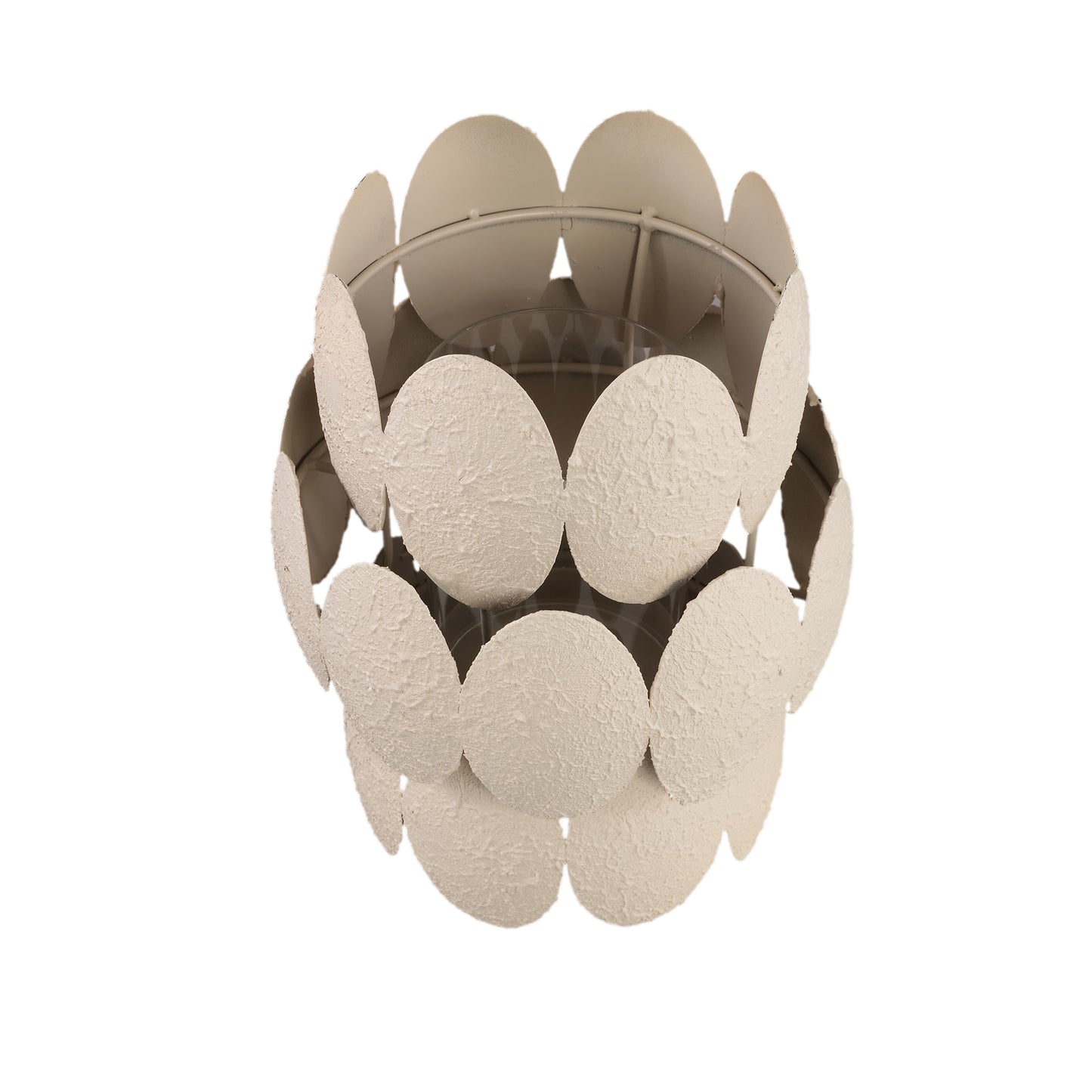 Tiyron Cream Iron Round Stormlight Round Pattern