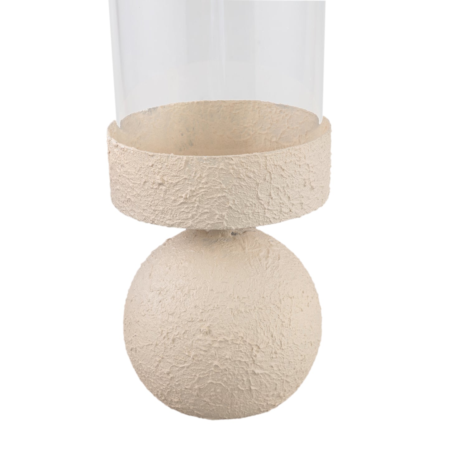 Cheska Cream Iron Round Stormlight Bulb W Glass L